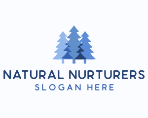 Winter Pine Tree logo design