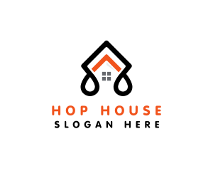 Modern House Roofing logo design