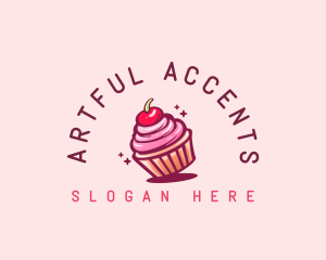 Sugar Cherry Cupcake Toppings logo design