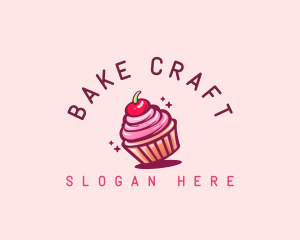 Sugar Cherry Cupcake Toppings logo design