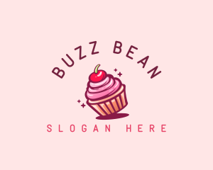 Sugar Cherry Cupcake Toppings logo design