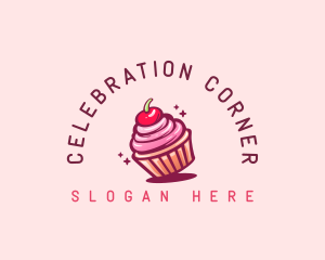 Sugar Cherry Cupcake Toppings logo design