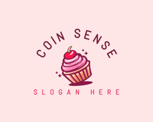 Sugar Cherry Cupcake Toppings logo design