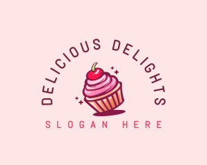 Sugar Cherry Cupcake Toppings logo design