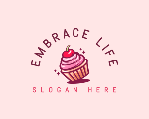 Sugar Cherry Cupcake Toppings logo design