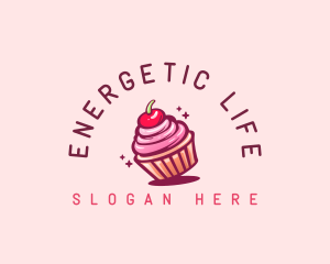 Sugar Cherry Cupcake Toppings logo design