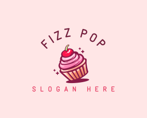 Sugar Cherry Cupcake Toppings logo design