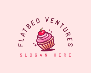 Sugar Cherry Cupcake Toppings logo design