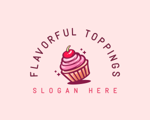 Sugar Cherry Cupcake Toppings logo design