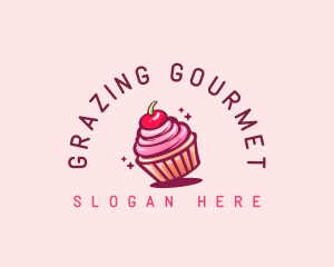 Sugar Cherry Cupcake Toppings logo design