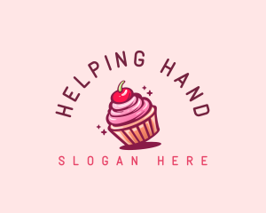 Sugar Cherry Cupcake Toppings logo design