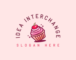 Sugar Cherry Cupcake Toppings logo design