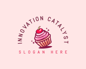 Sugar Cherry Cupcake Toppings logo design