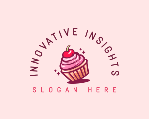 Sugar Cherry Cupcake Toppings logo design