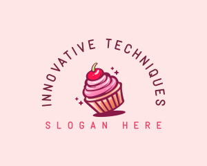 Sugar Cherry Cupcake Toppings logo design