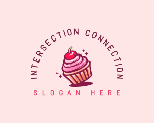 Sugar Cherry Cupcake Toppings logo design