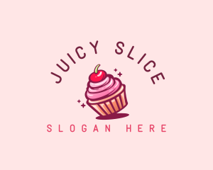 Sugar Cherry Cupcake Toppings logo design