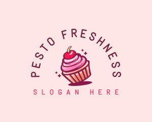 Sugar Cherry Cupcake Toppings logo design