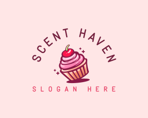 Sugar Cherry Cupcake Toppings logo design