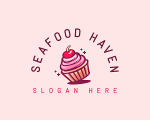 Sugar Cherry Cupcake Toppings logo design