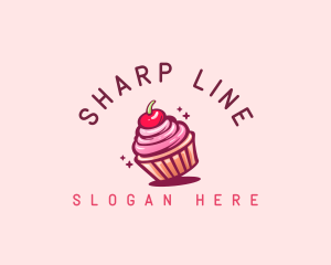 Sugar Cherry Cupcake Toppings logo design