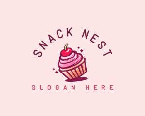 Sugar Cherry Cupcake Toppings logo design