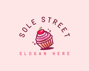 Sugar Cherry Cupcake Toppings logo design