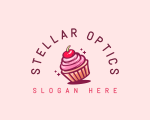 Sugar Cherry Cupcake Toppings logo design