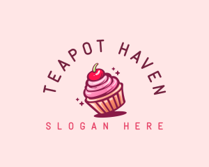 Sugar Cherry Cupcake Toppings logo design