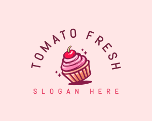 Sugar Cherry Cupcake Toppings logo design