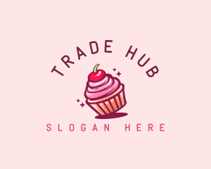 Sugar Cherry Cupcake Toppings logo design