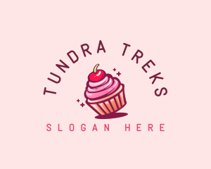 Sugar Cherry Cupcake Toppings logo design