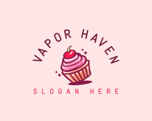 Sugar Cherry Cupcake Toppings logo design