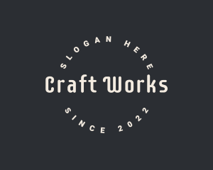 Hipster Crafting Workshop logo design