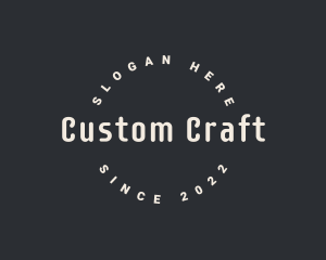 Hipster Crafting Workshop logo design