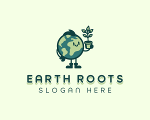 Planet Earth Plant logo design