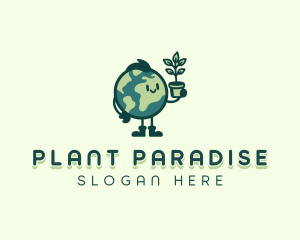 Planet Earth Plant logo design