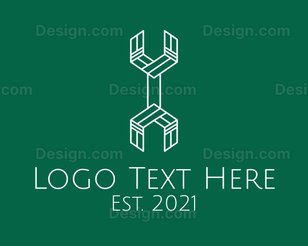 Modern Abstract Wrench Logo