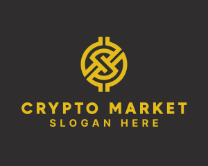 Golden Crypto Letter S  logo