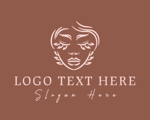 Feminine Leaf Face logo