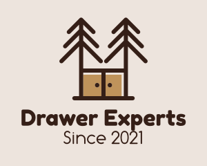 Pine Cabinet Furniture logo design