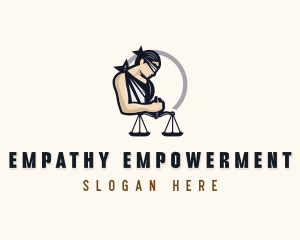 Legal Justice Woman logo design