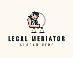 Legal Justice Woman logo design