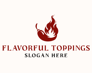 Flame Chili Pepper logo design