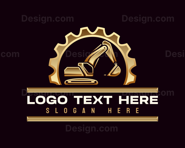 Excavator Industrial Contractor Logo