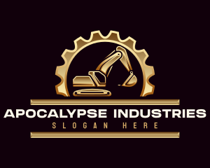 Excavator Industrial Contractor logo design