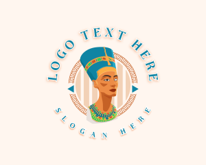 Queen - Queen Nefertiti Statue logo design