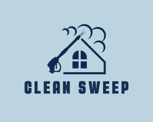 Pressure Washer Home Cleaning logo design