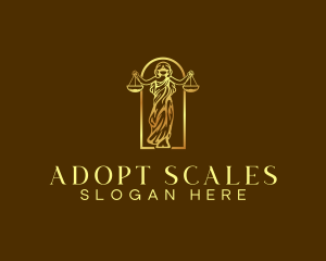 Woman Law Scale logo design