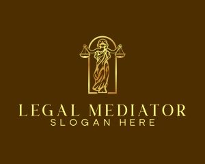 Woman Law Scale logo design